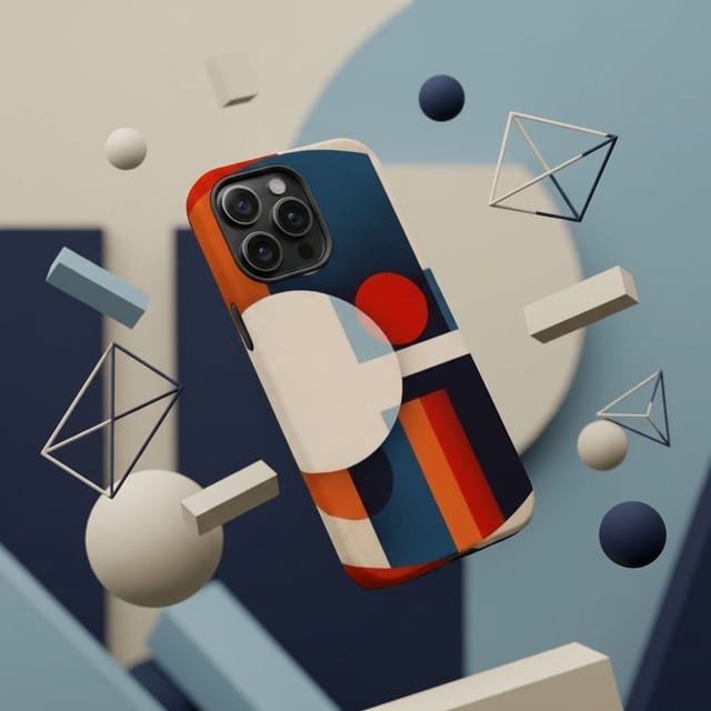 Retro Bauhaus Geometric Magnetic Phone Case for Holiday & Birthday Gifting