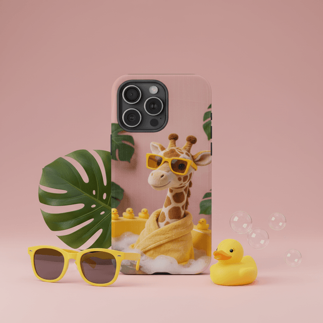 Cute Bathing Giraffe Magnetic Phone Case Ideal for Gifting & Everyday Use