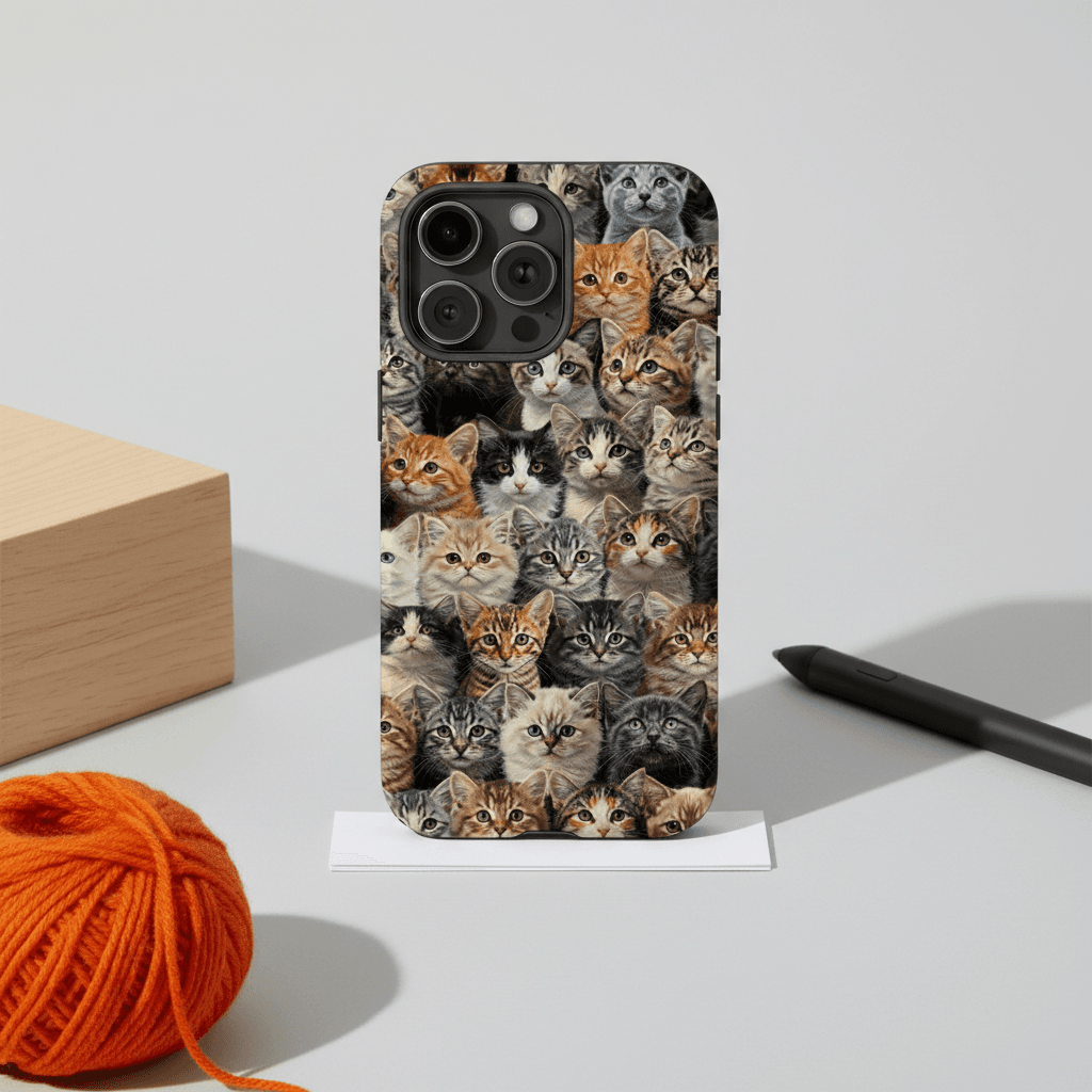 Kitten Galaxy Magnetic iPhone Case - Cat Lover Gift - 1