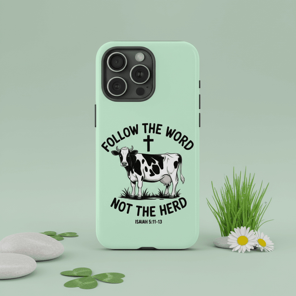 Funny Christian Cow Pun Magnetic Phone Case Gift for Believers