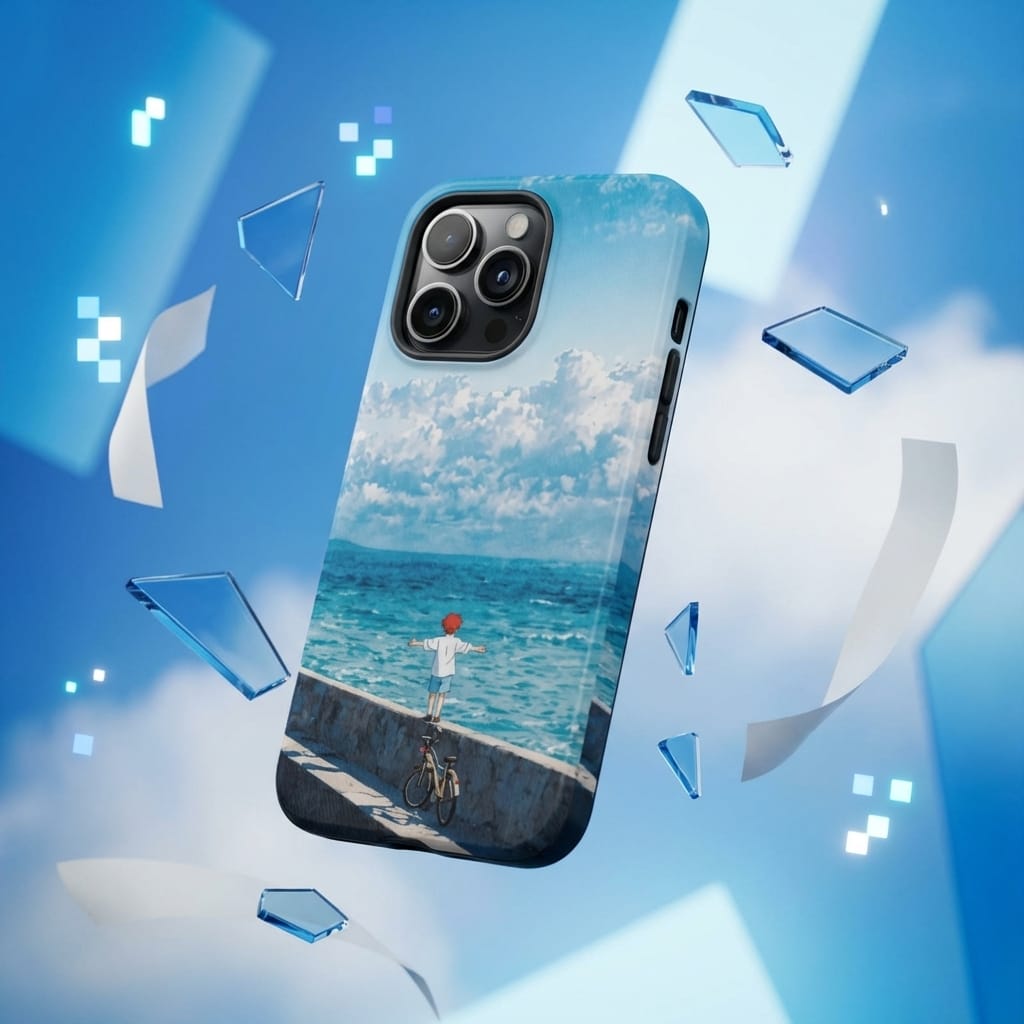 Anime Coastal View Magnetic Phone Case for Birthday Gifts Holiday Gifting Everyday Use