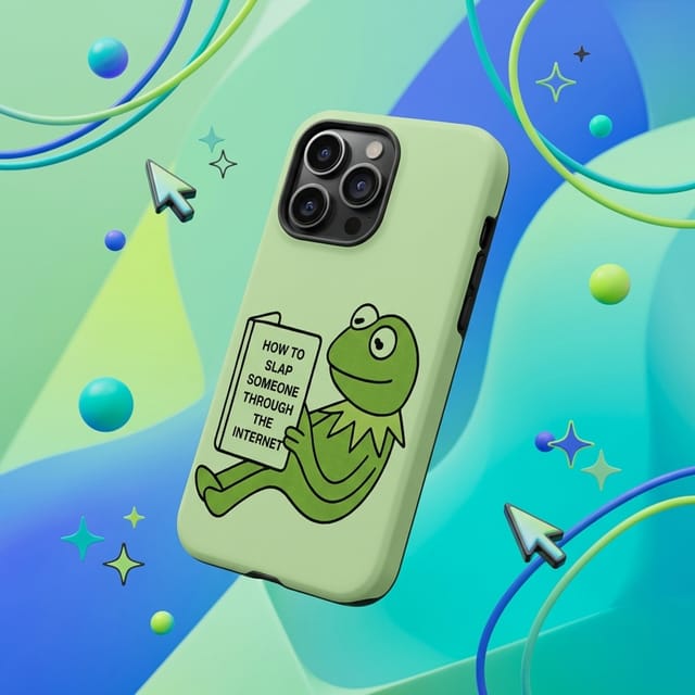 Funny Kermit Meme Magnetic Phone Case for Friends Gag Gift Birthday Holiday Occasions