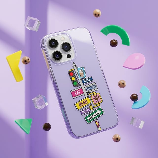 Road Sign Magnetic Clear Phone Case for Pet & Book Lovers