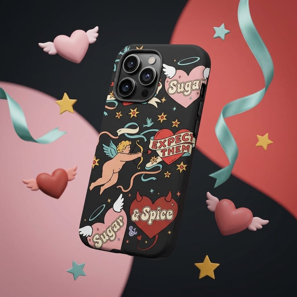 Personalized Sugar & Spice Cupid MagSafe Phone Case - Custom Gift for iPhone 15/16/17 Series