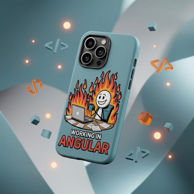 Funny Angular Coder Magnetic Phone Case Perfect Work Gift for Programmers & Developers