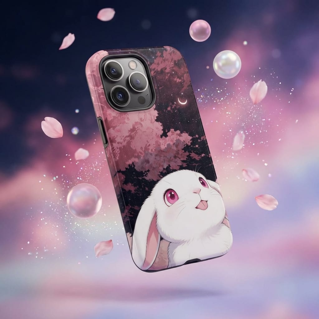 Anime Bunny Moon Magnetic Phone Case for Bunny Lovers Birthday Gift - 1