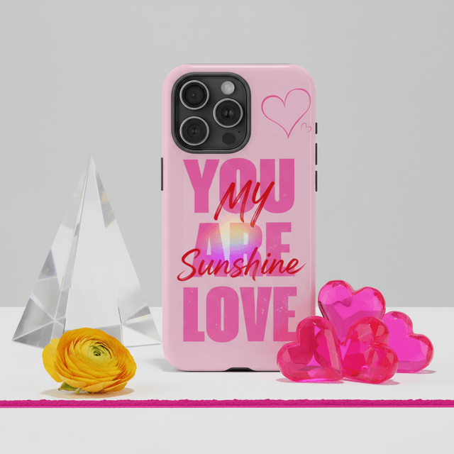 Pink Love Quote Magnetic Phone Case for Romantic Valentine's Day Couple Gifts