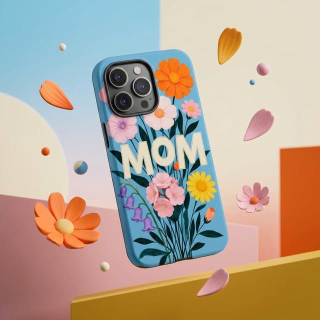 Floral Magnetic Phone Case for Mom, Ideal Mother's Day & Birthday Gift for Her