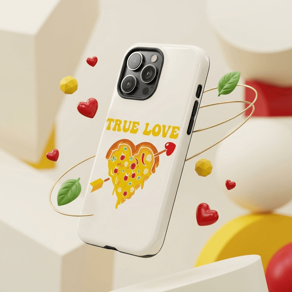 True Love Pizza Magnetic Phone Case for Food Lovers Valentine's Day Gifting