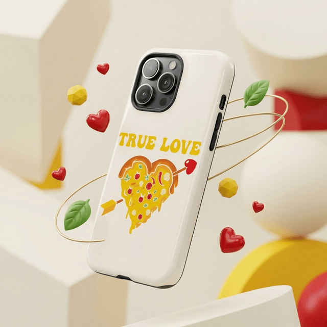 True Love Pizza Magnetic Phone Case for Food Lovers Valentine's Day Gifting