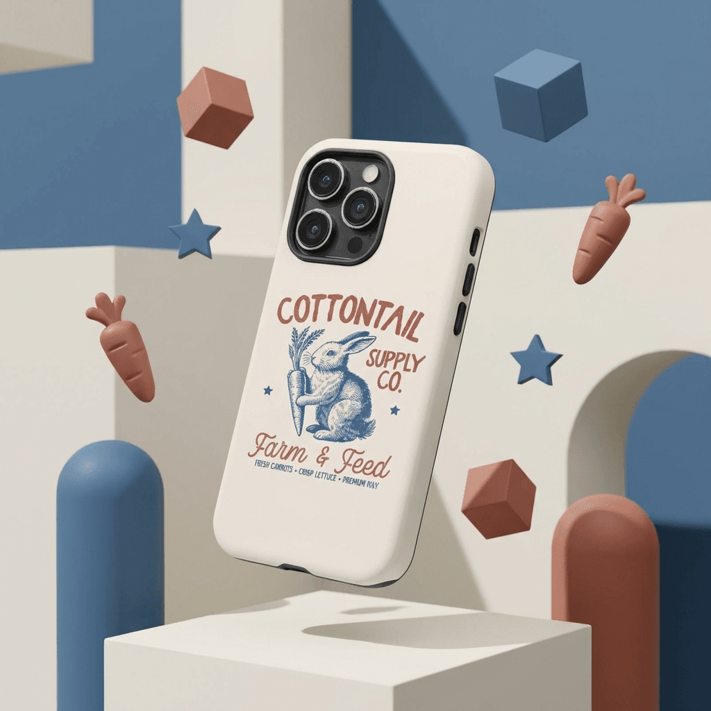 Cottontail Rabbit Magnetic iPhone Case | Cute Spring Easter Gift for Animal & Farm Lovers