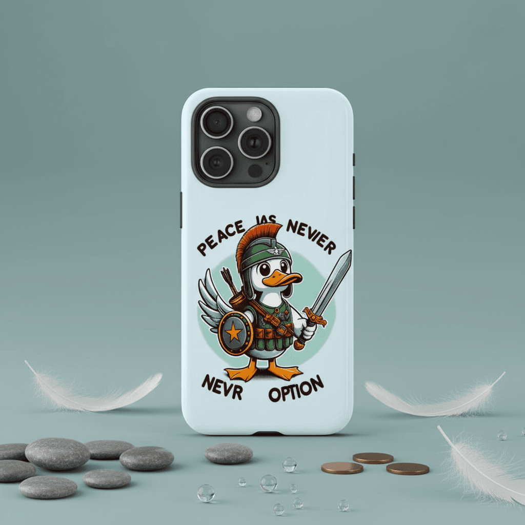 Funny Warrior Duck Magnetic iPhone Case for Friends Birthday and Holiday Gifting
