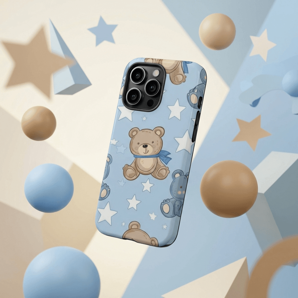 Cute Teddy Bear Magnetic iPhone Case for Birthdays Holiday Gifting Everyday Use