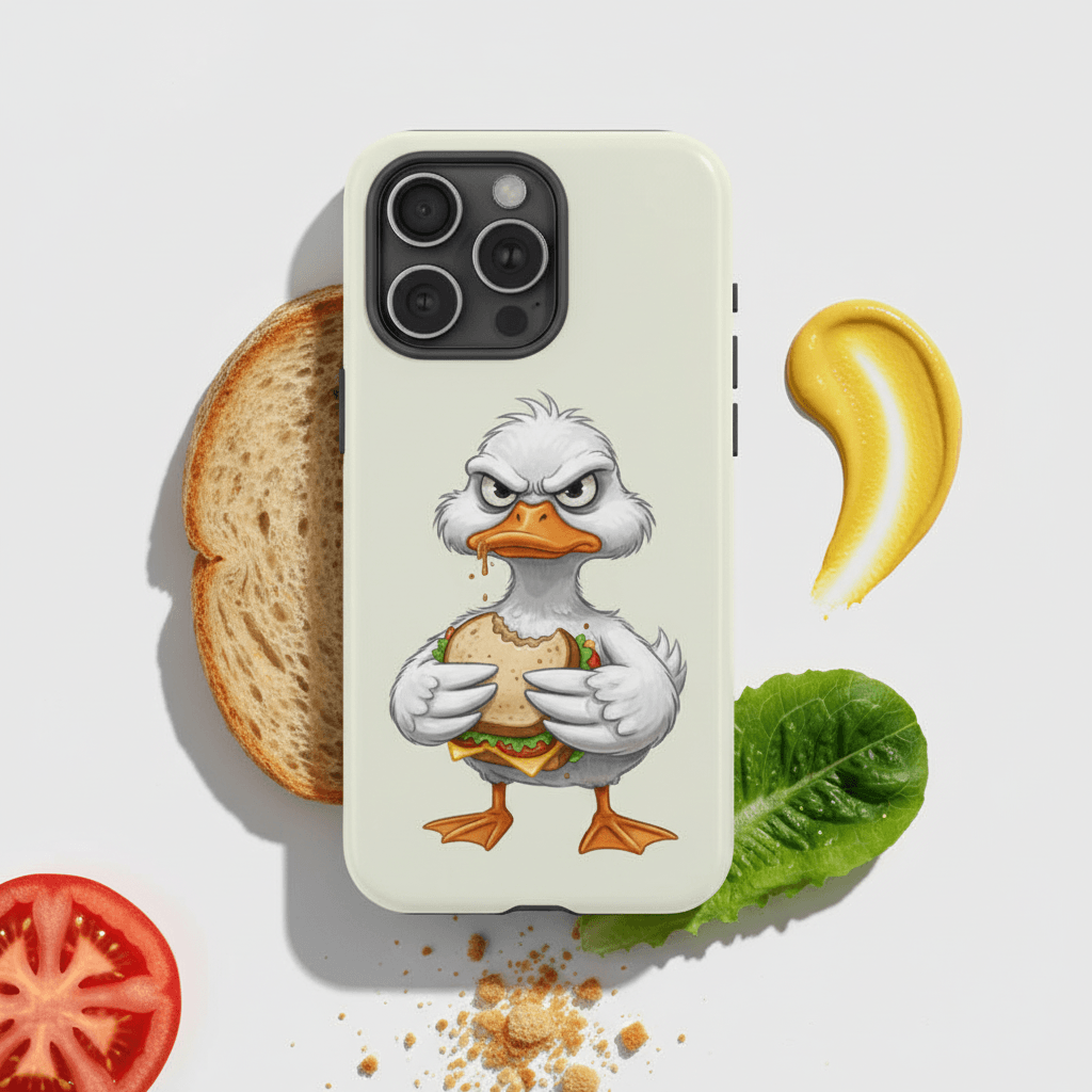 Grumpy Duck Magnetic iPhone Case Funny Gift for Animal Lovers Birthday & Holiday Occasions