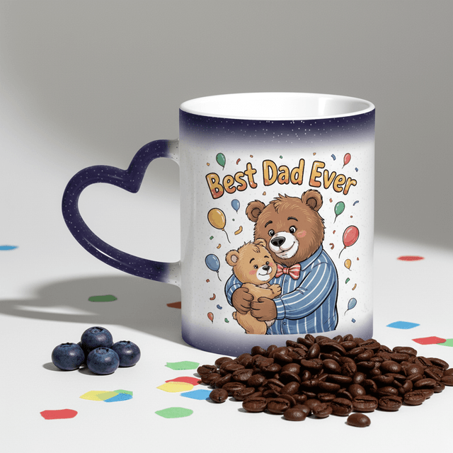 Best Dad Ever Blue Starry Sky Color Changing Mug Ideal Father's Day Gift