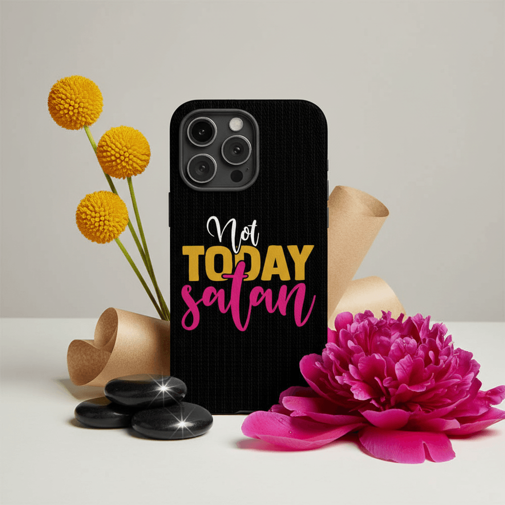 Funny 'Not Today Satan' Phone Case for Friend Birthday Gift