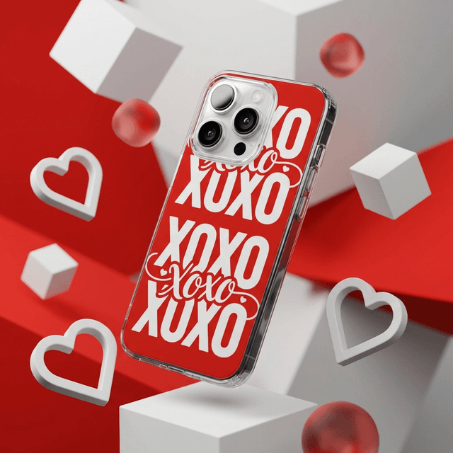XOXO Red Shockproof MagSafe iPhone Case for 15/16/17 Series | Valentine's Gift for Her
