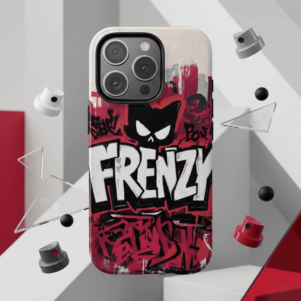 Personalized Graffiti Frenzy Cat MagSafe iPhone Case | Custom Gift for iPhone 15-17 Series