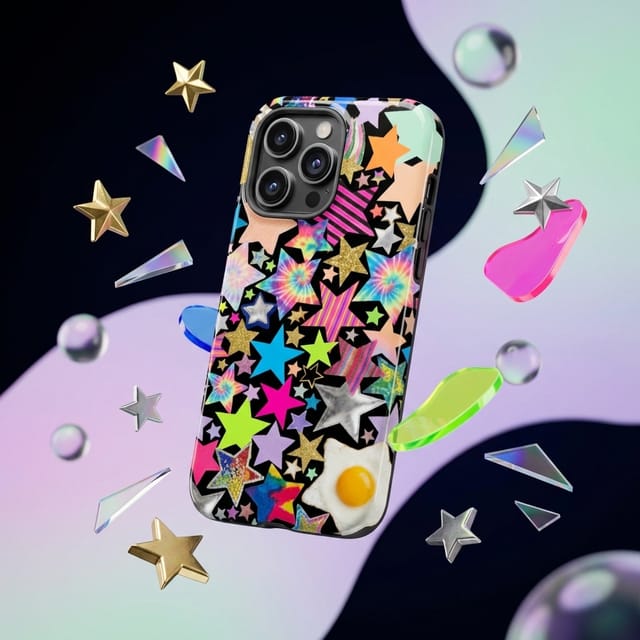 Personalized Starry Fried Egg Collage MagSafe Phone Case - Custom Gift for iPhone 15/16/17 Series