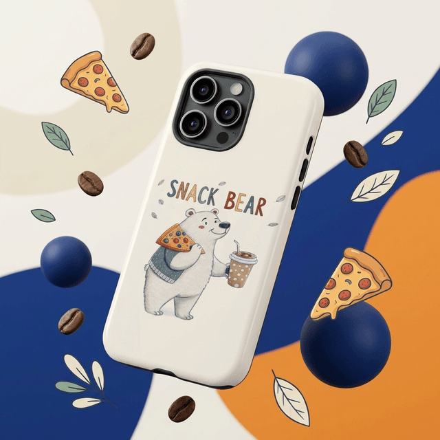 Cute Snack Bear Magnetic Phone Case for Animal Lovers Birthday Holiday Gifts