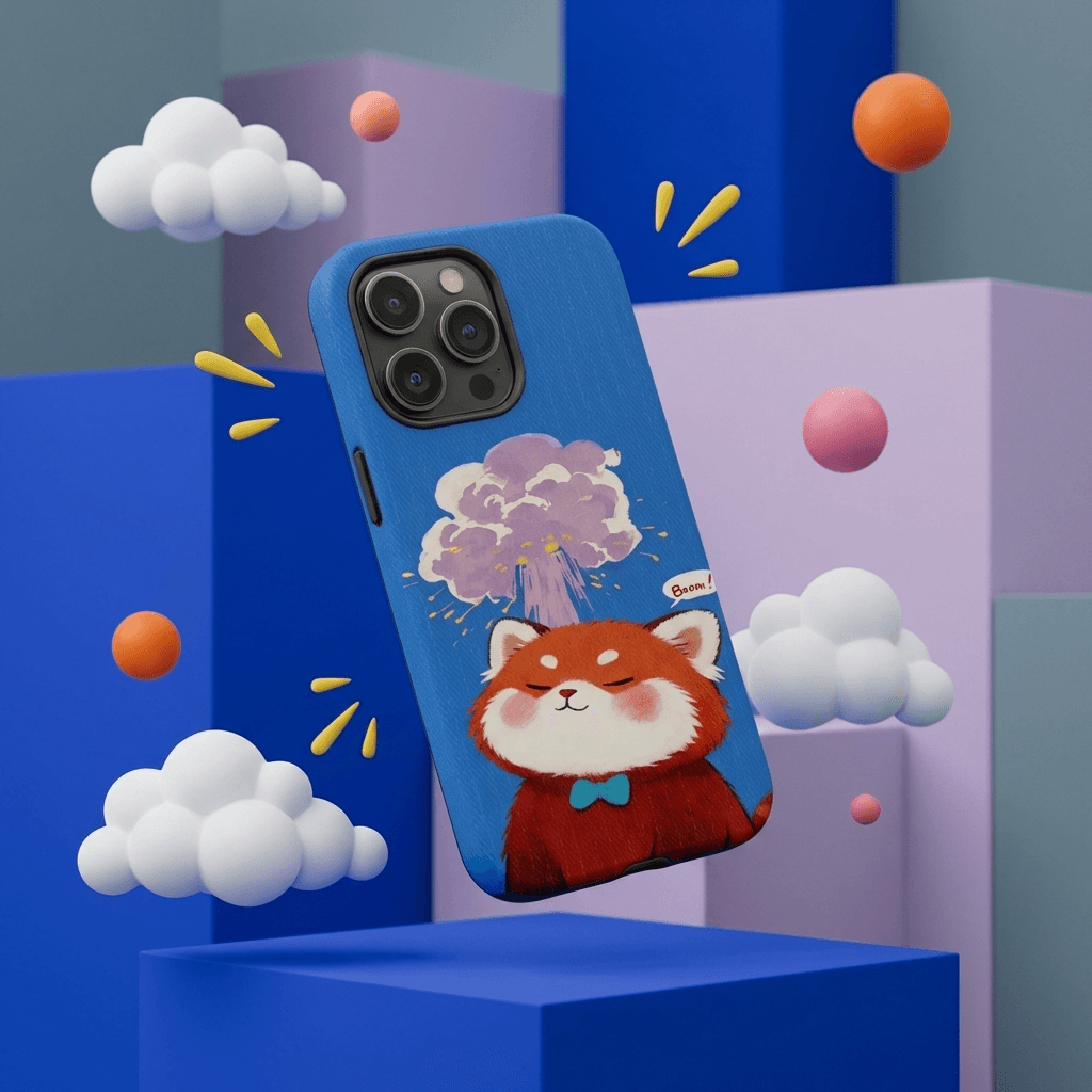 Cute Red Panda Magnetic iPhone Case for Animal Lovers, Birthday & Holiday Gifting