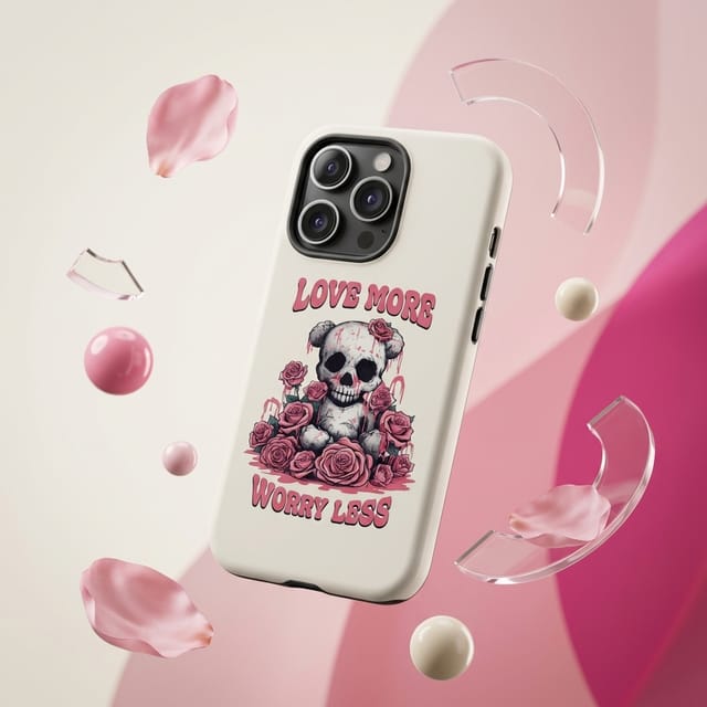 Gothic Skull Rose Phone Case for Her Valentine's Gift