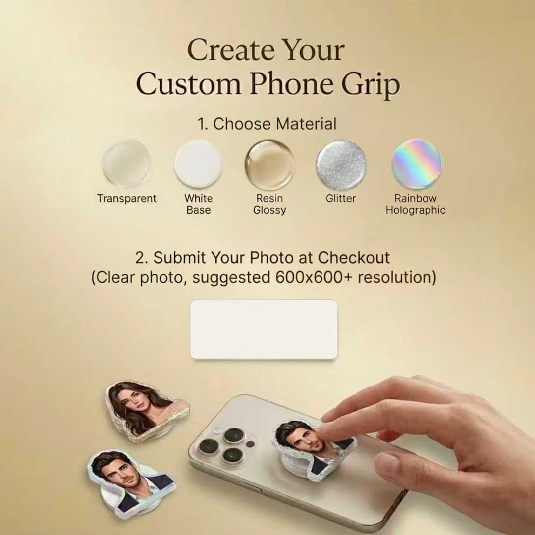 Custom Photo Phone Grip - 1