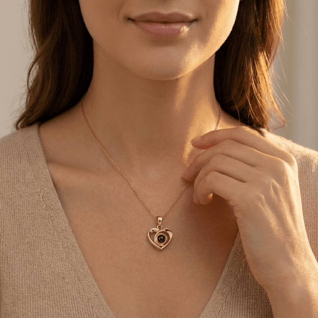 Personalized Photo Projection Necklace - Image 5