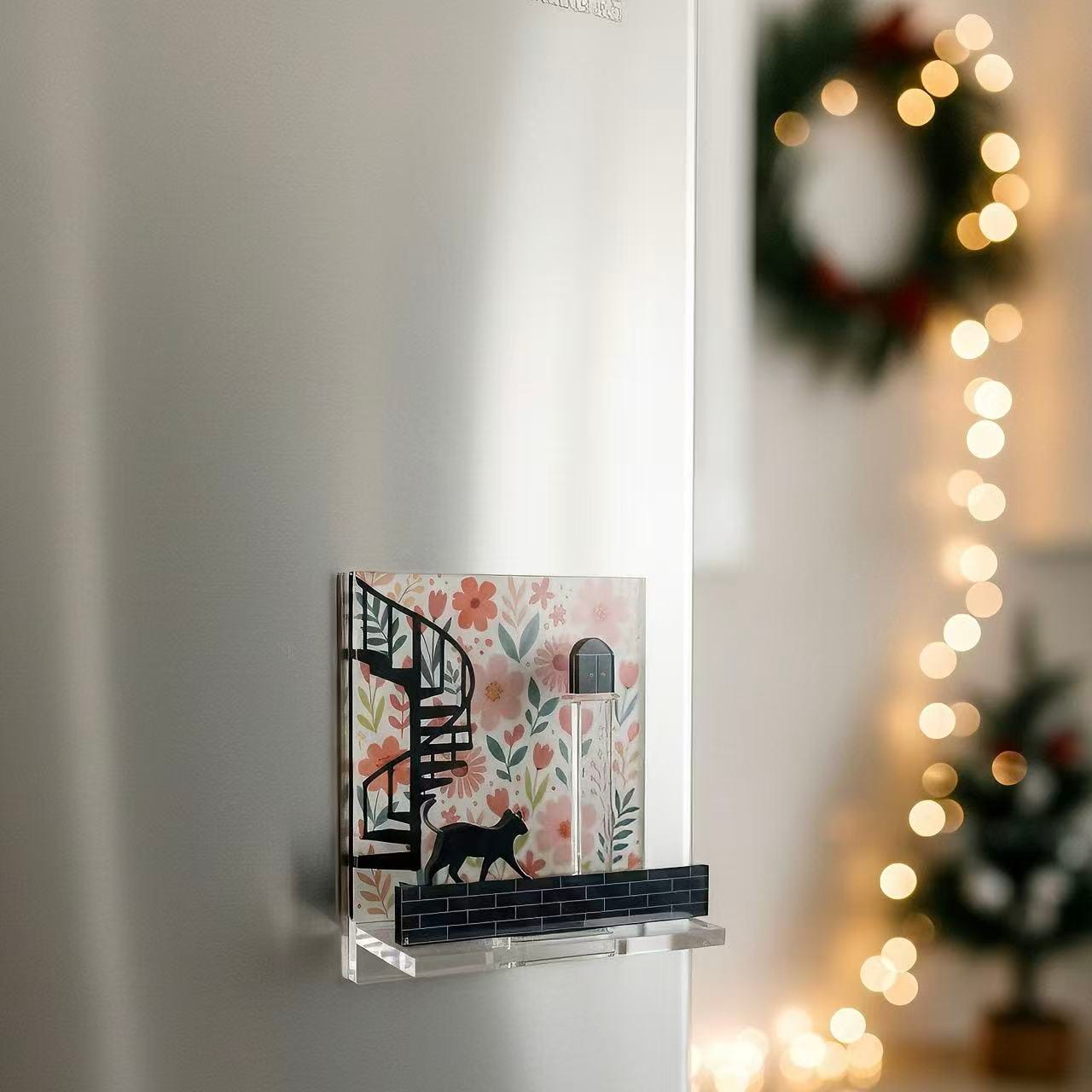 Acrylic Multi-Slot Fridge Magnet, Strong Magnetic Card & Note Clip, Clear Side-Suction Display Holder for Notes, Labels, and Photos – 2.36×2.36 in - Image 7