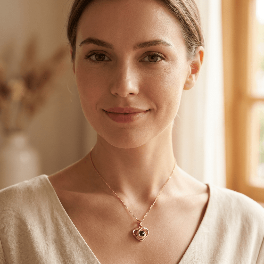 Personalized Photo Projection Necklace - Image 6