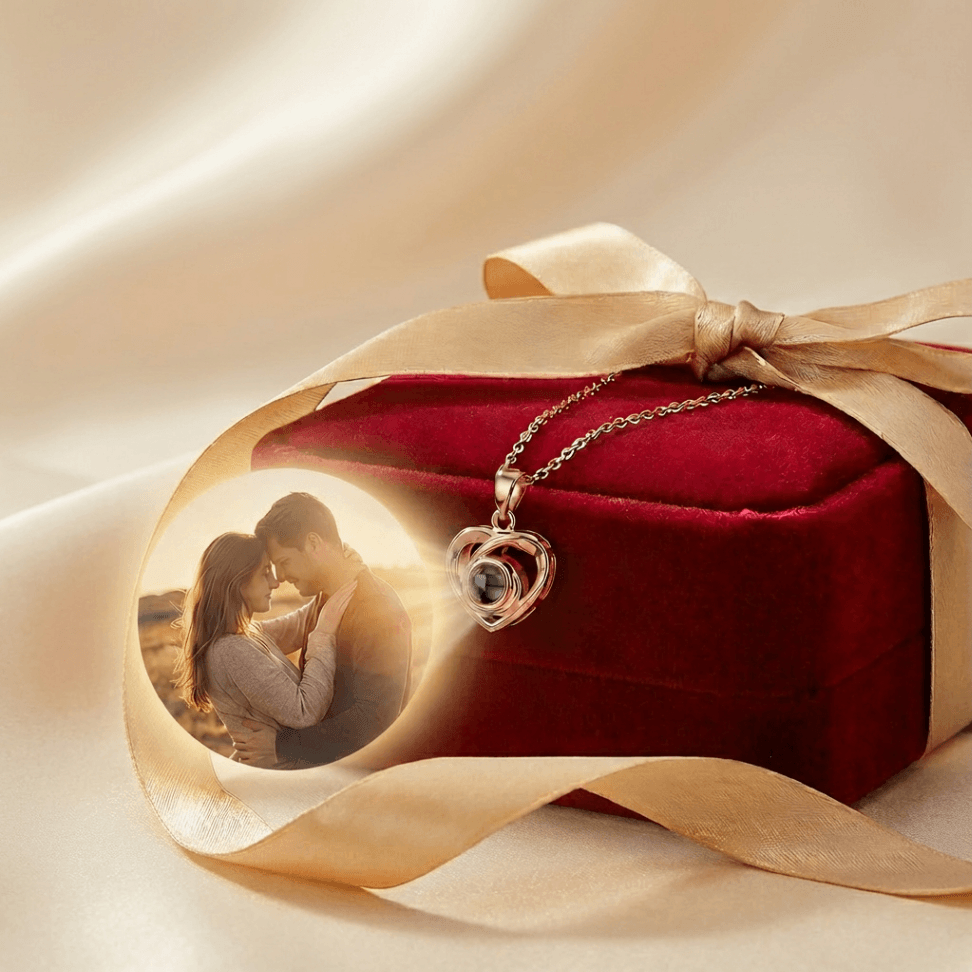 Personalized Photo Projection Necklace - Image 1