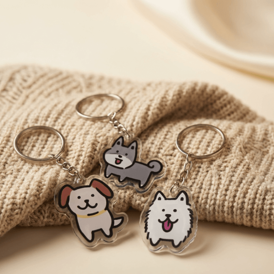 Acrylic Keychain Customizable Creative Cartoon & Anime Keychain Decor with DIY Personalized Couple Photo - 1