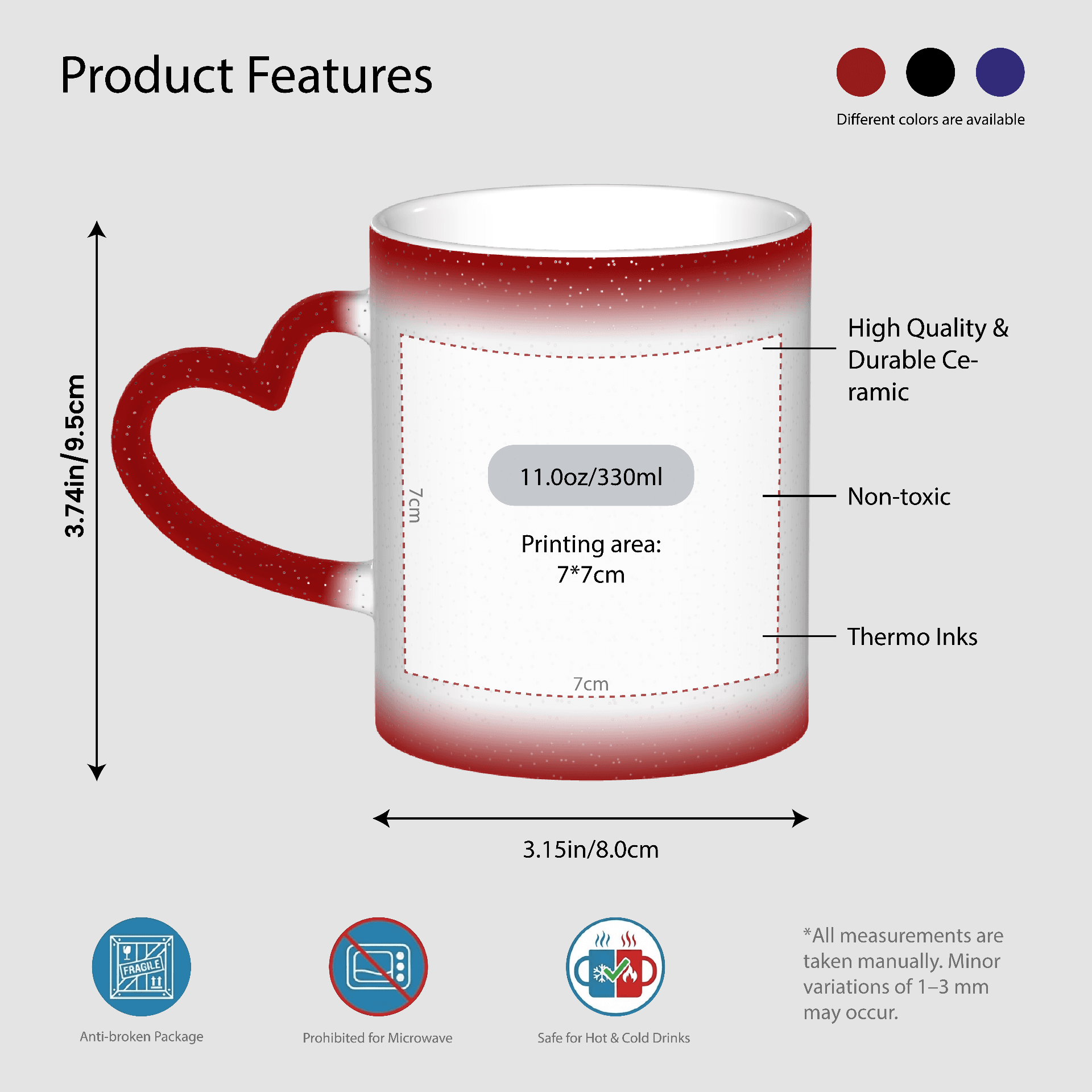 Starry Sky Color Changing Mug ,  11 oz，Galaxy Heat Sensitive Magic Coffee Cup, Night Sky Thermochromic Mug Gift for Tea & Coffee Lovers - Image 2