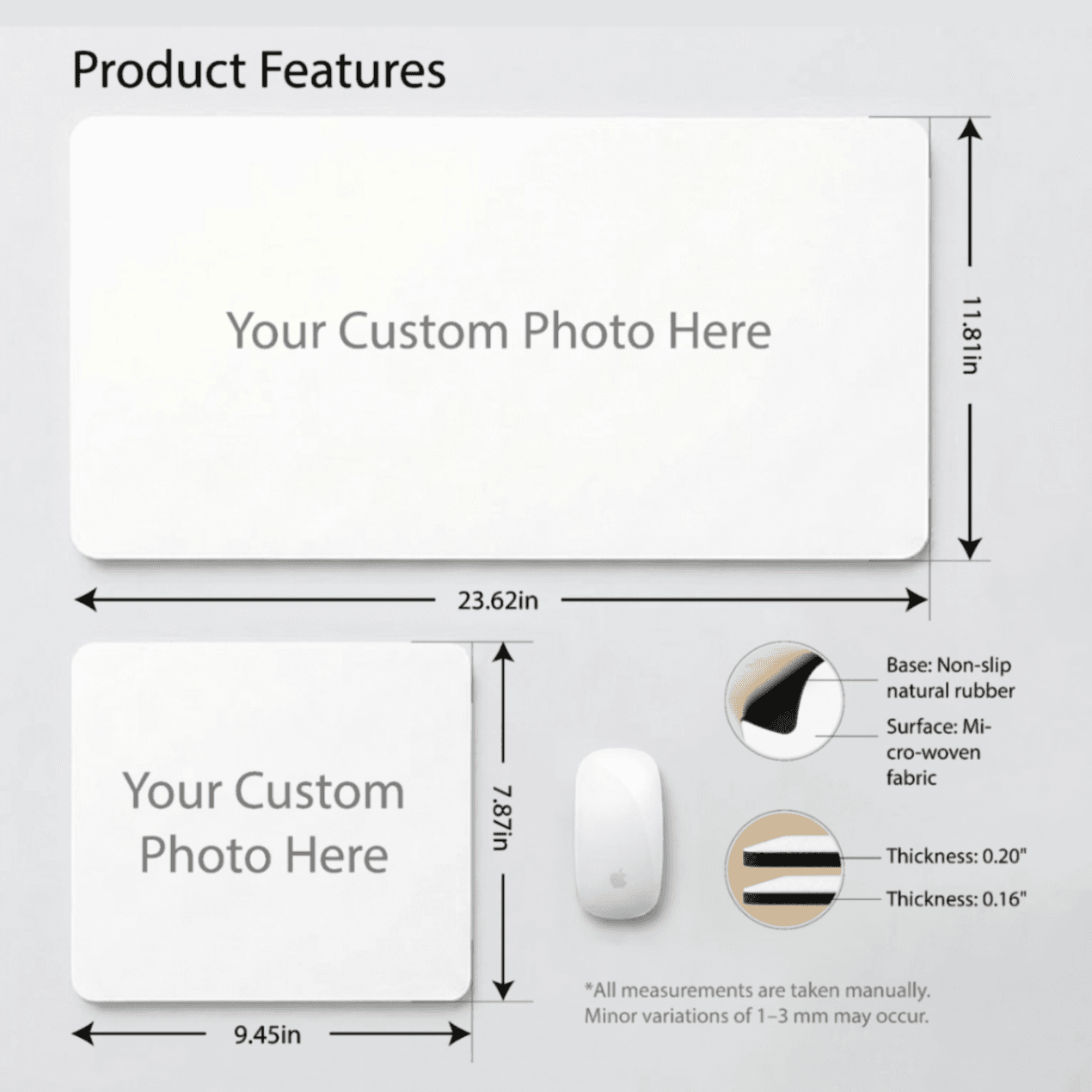 Custom Mouse Pad – Personalized Photo Mousepad with Your Image/Text, Non-Slip Rubber Base, Smooth Surface, Perfect for Office, Home & Gaming - Image 2