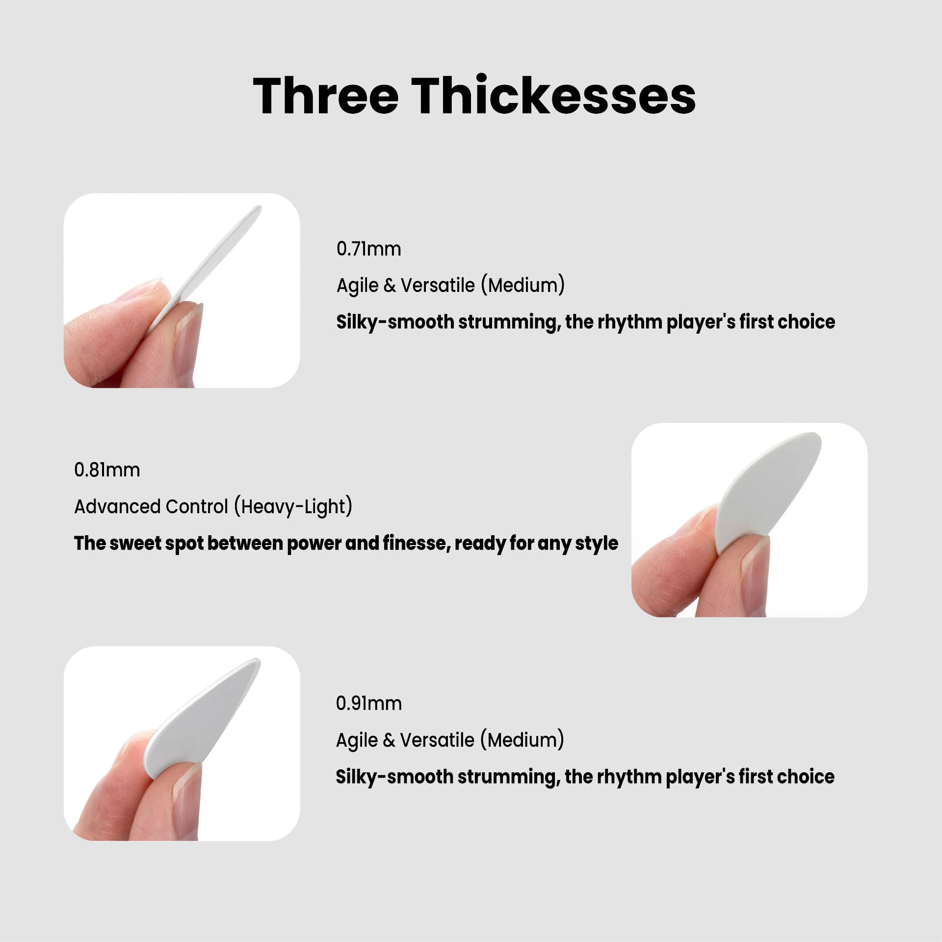 Personalized Custom Guitar Picks (5 Pcs), 3 Thicknesses Optional Custom Photo Print - Image 3