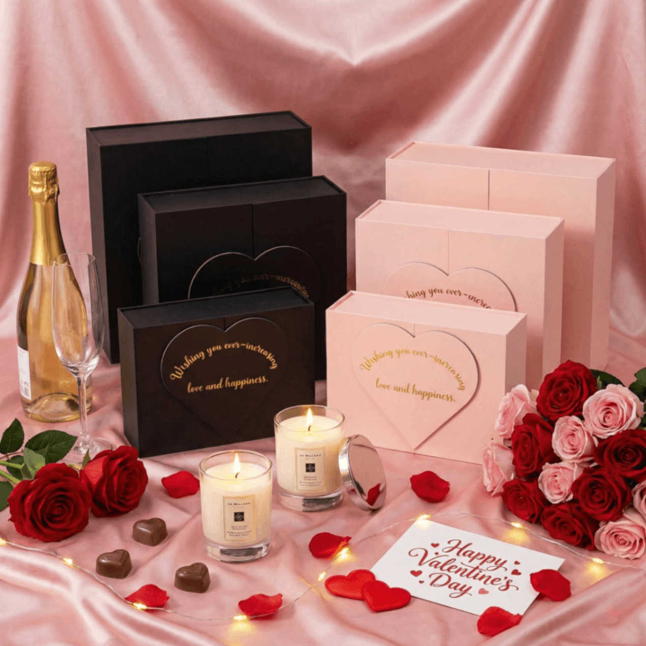 Pink Heart Gift Box – Luxury Gift Packaging Box - Image 3