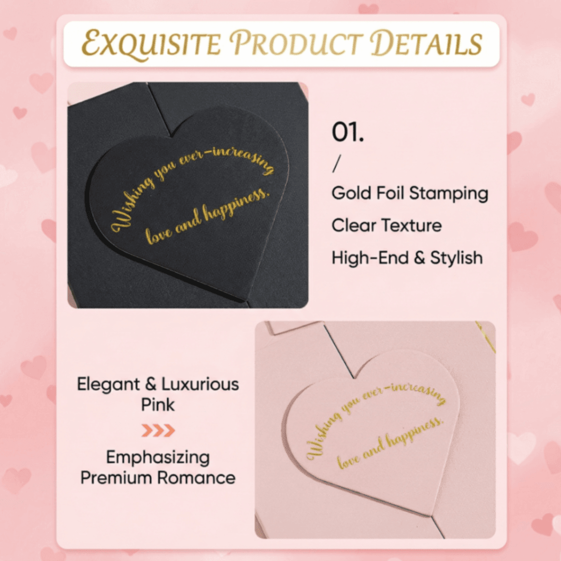 Pink Heart Gift Box – Luxury Gift Packaging Box - Image 9