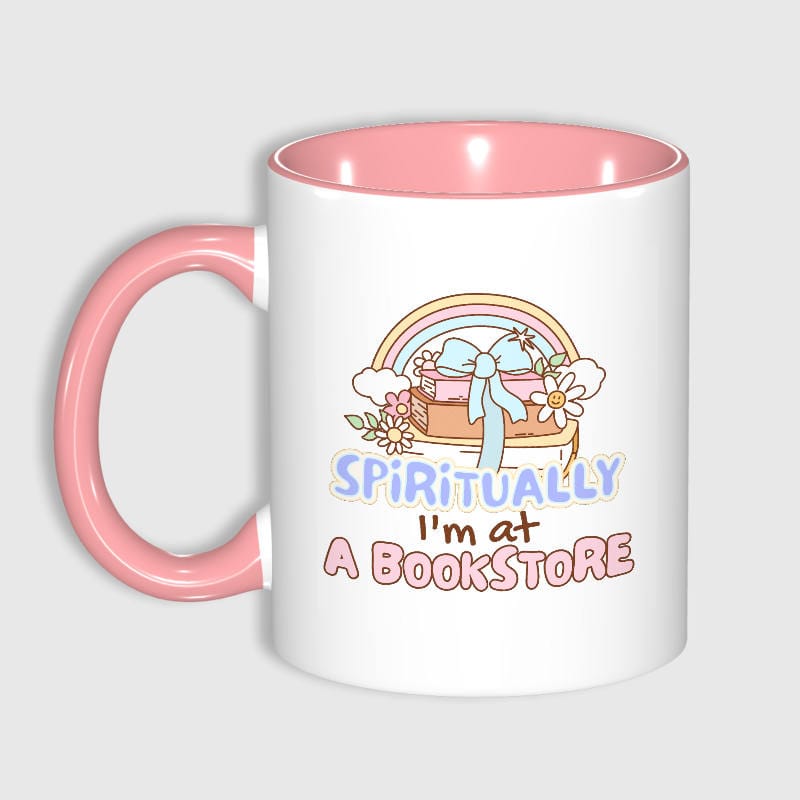 Funny Book Quote 11oz Pink Mug for Book Lovers Gift