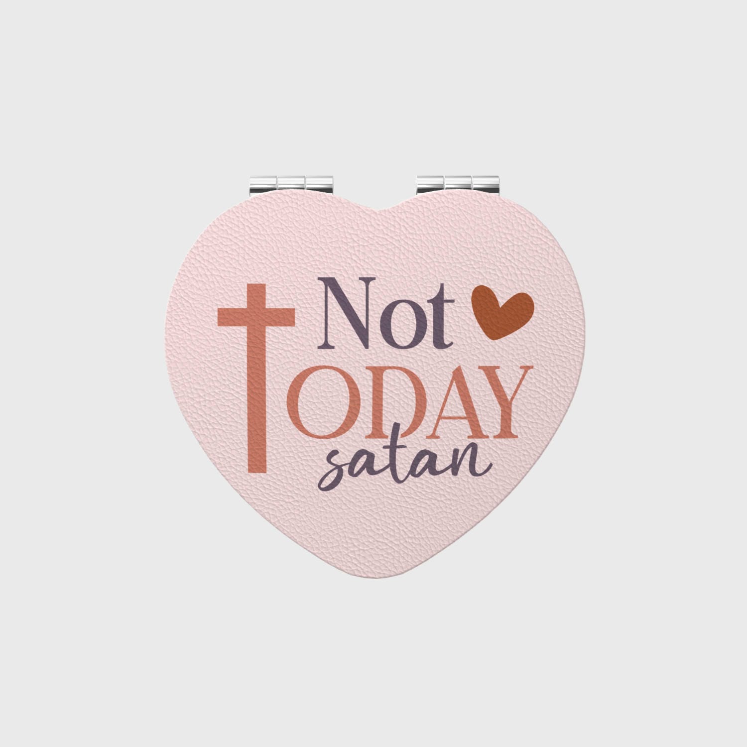 Christian Quote Heart Compact Mirror for Her Gift