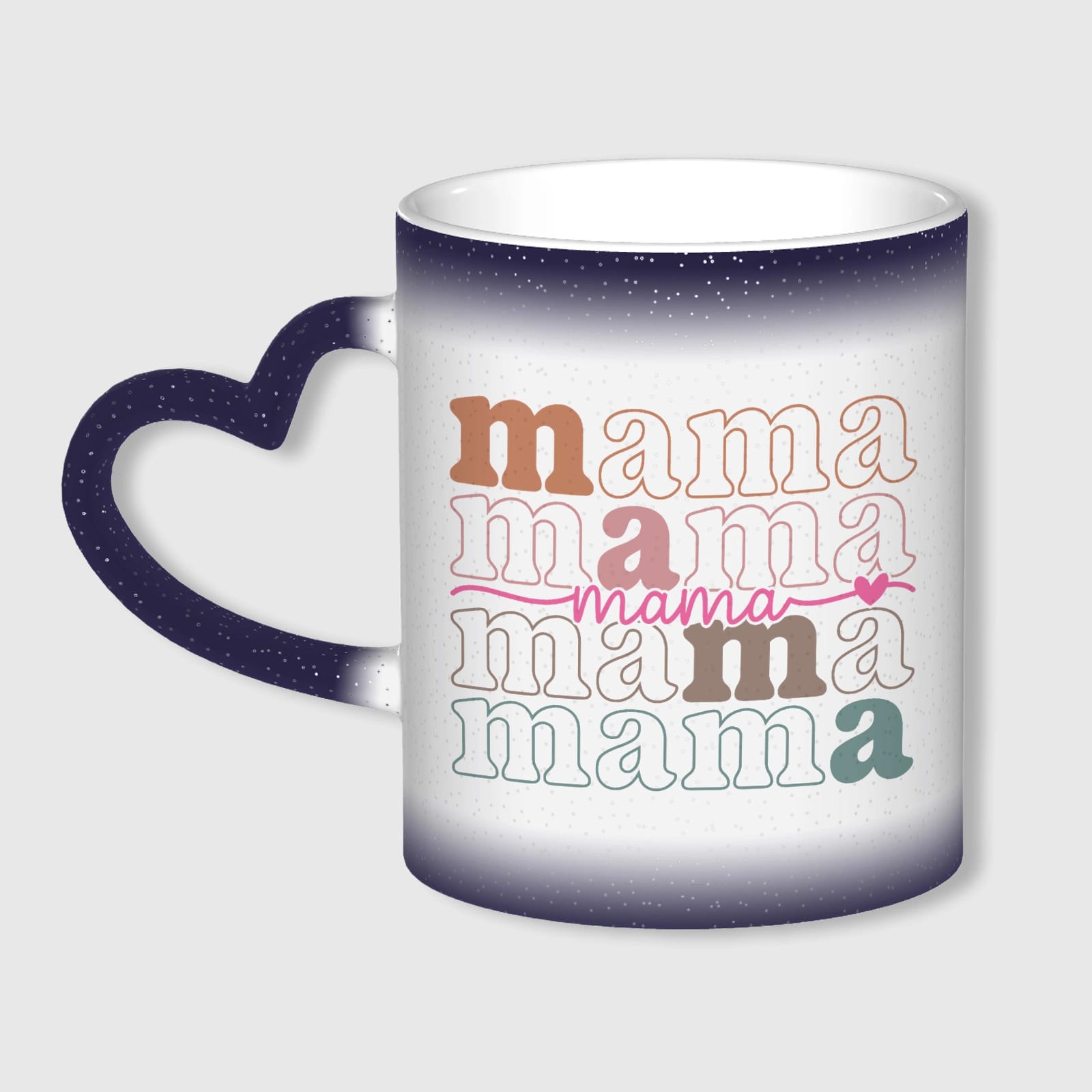 Retro Stacked Mama Color Changing Mug for Mom Mother's Day Gift