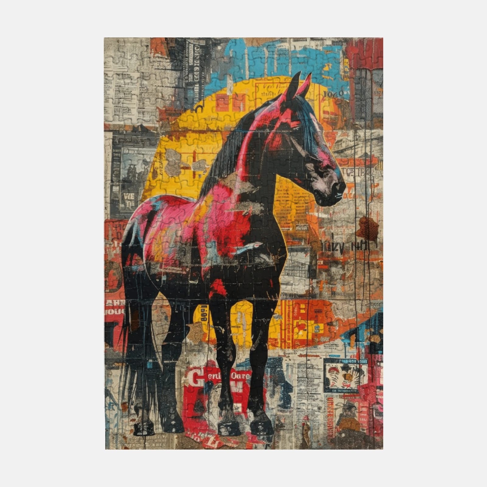 Vintage Horse Collage Jigsaw Puzzle for Horse Lovers Gift