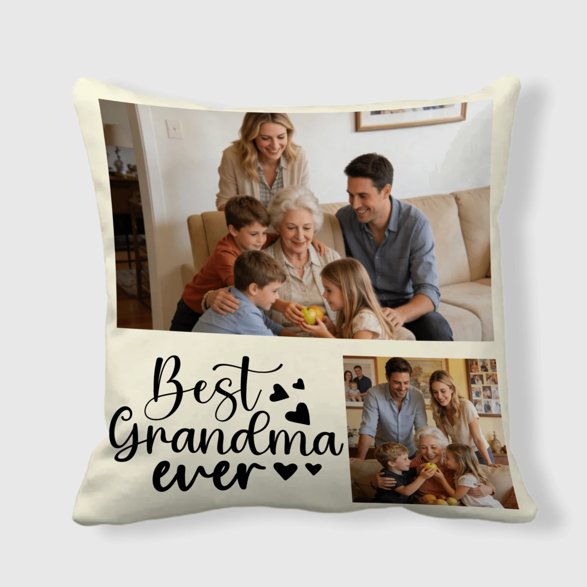 Custom Photo Grandma Quote Throw Pillow for Grandma Gifts