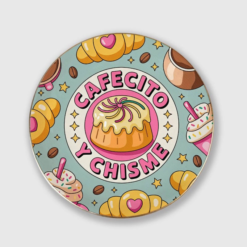 Cafecito Y Chisme Ceramic Trinket Tray for Coffee Lovers