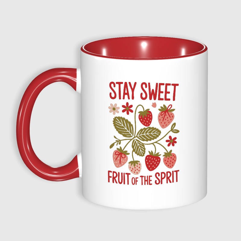 Strawberry 'Stay Sweet' 11oz Mug for Christian Women Gift