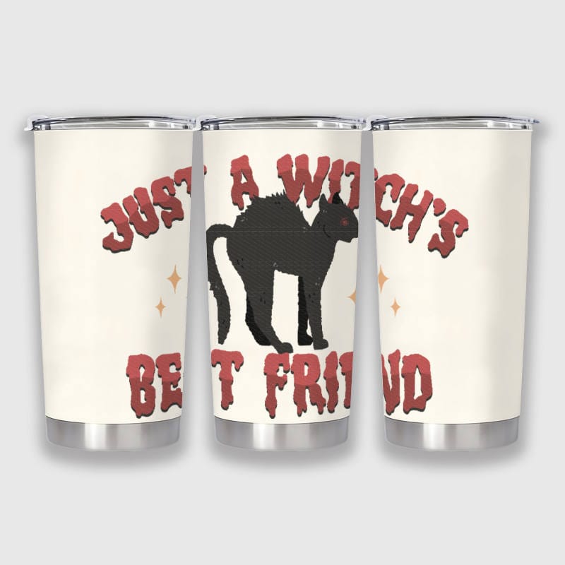 Witch Cat Quote Insulated Tumbler for Cat Lovers Halloween Gift