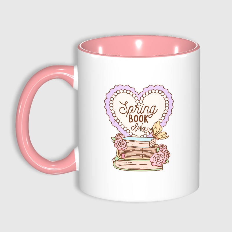 Spring Book Club Floral Mug for Book Lovers Gift