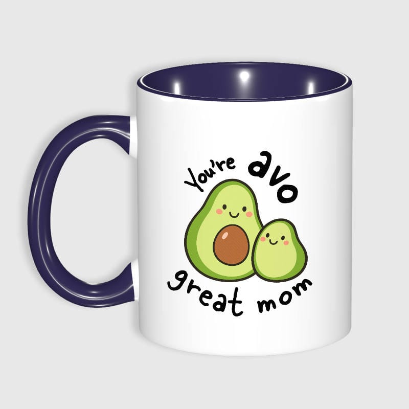 Cute Avocado Pun 11oz Blue Mug for Mom Mother's Day Gift