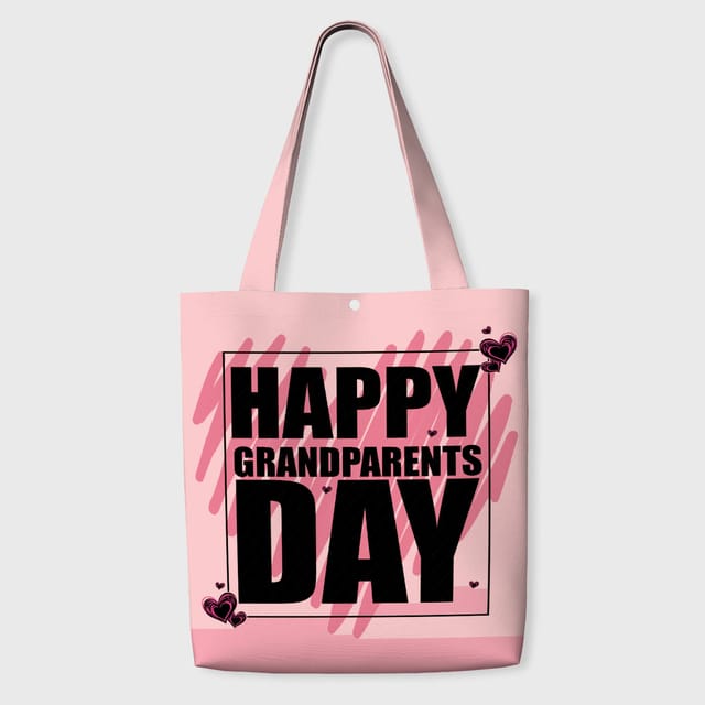 Happy Grandparents Day Tote Bag for Grandparents Daily Use