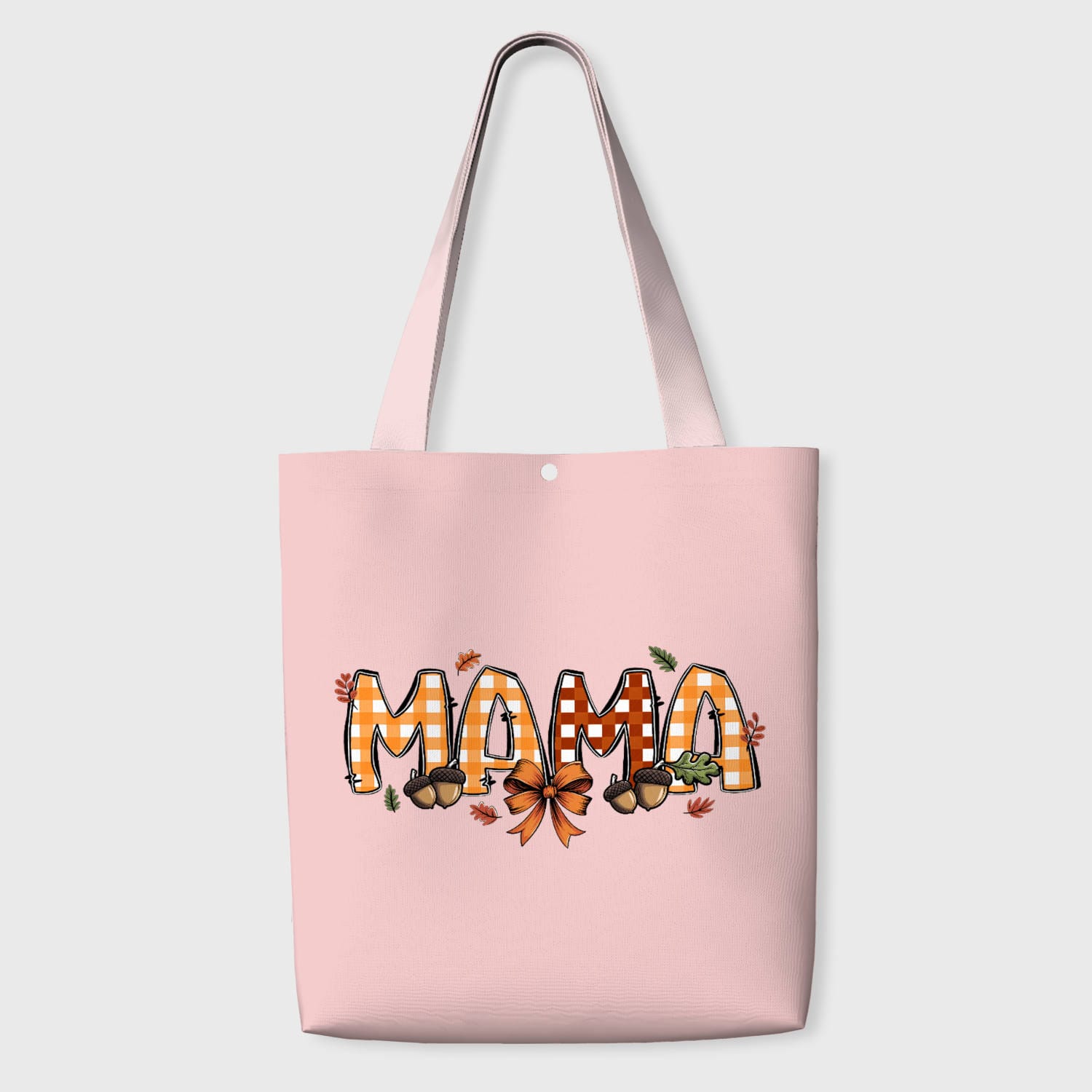 Fall Plaid MAMA Tote Bag for Moms Thanksgiving Gift