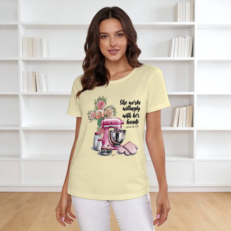 Baking Floral Quote T-Shirt for Baker Mother's Day Gift